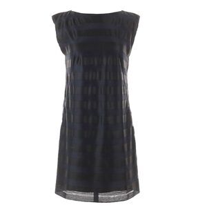 Harvey Faircloth Dress Womens 2 Blue Mesh Office Professional Neutral Minimalist